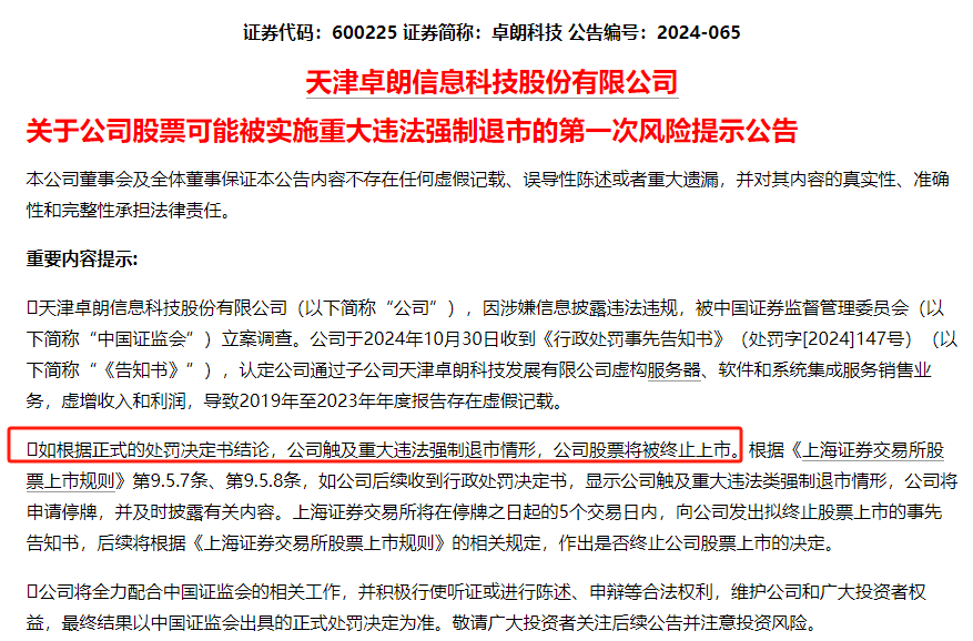 连续5年造假！这只A股<strong></p>
<p>虚拟币王者荣耀</strong>，面临强制退市！