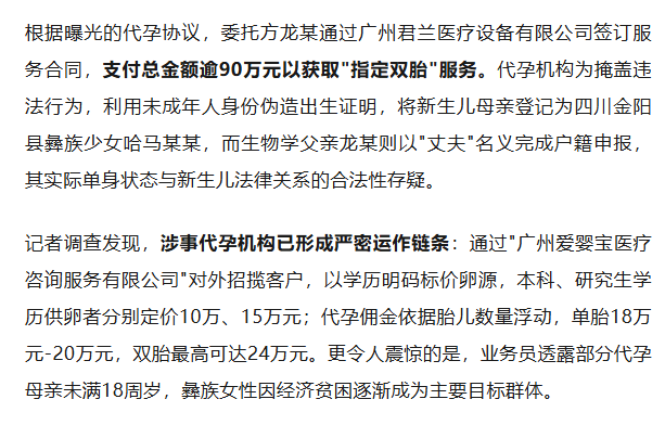 17岁彝族少女被曝为50岁男子代孕<strong></p>
<p>期货原油</strong>，今年2月产下双胞胎