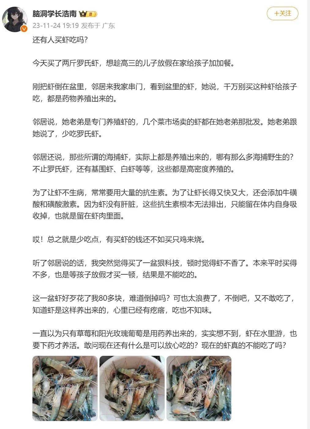 养殖虾都是吃抗生素、激素长大的<strong></p>
<p>康原油</strong>，真的不建议吃？
