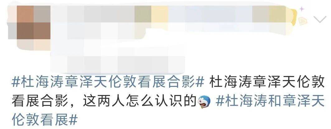 杜海涛章泽天伦敦看展合影<strong></p>
<p>中宇化工资讯网</strong>，网友直呼神奇：没想到他俩还认识